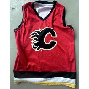 Flames Basketball jersey Men's Size XL Sleeveless  Authentic NHL Red